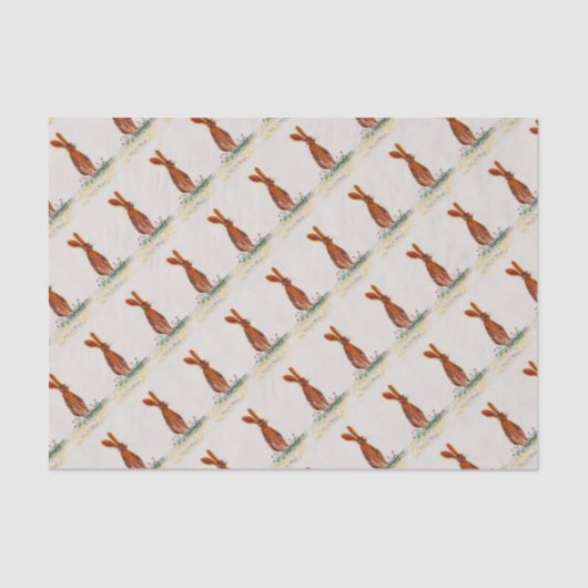 Hare in papies tissuepapier (Voorkant)