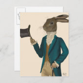 Hare in Turquoise Coat 2 Briefkaart (Voorkant / Achterkant)