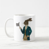 Hare in Turquoise Coat 2 Koffiemok (Links)