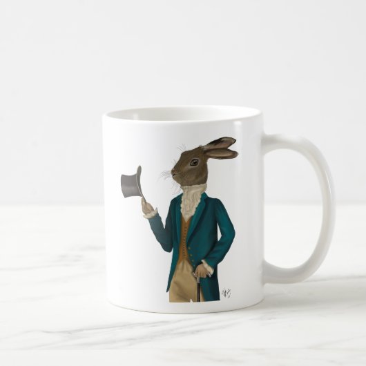 Hare in Turquoise Coat 2 Koffiemok (Rechts)