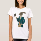 Hare in Turquoise Coat T-shirt (Voorkant)