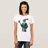 Hare in Turquoise Coat T-shirt (Voorkant volledig)