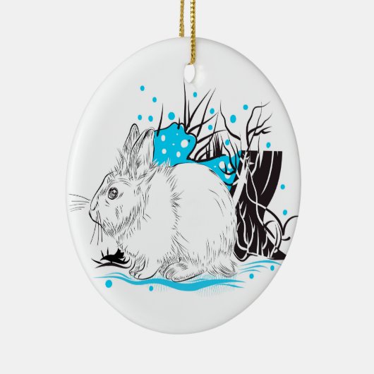 Hare Keramisch Ornament (Rechts)