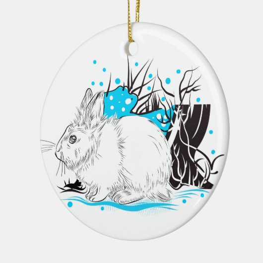 Hare Keramisch Ornament (Links)