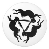 Hare/konijn Keramische Knop (Voorkant)
