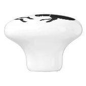 Hare/konijn Keramische Knop (Zijkant)