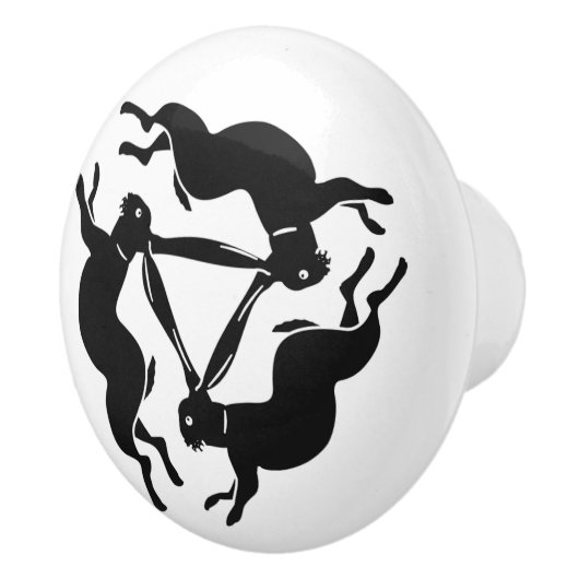 Hare/konijn Keramische Knop (Rechts)