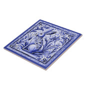 Hare Konijn Mediterraan Konijntje Folk Dierenkunst Tegeltje (Zijkant)