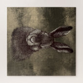 Hare, konijn, tekening legpuzzel (Horizontaal)