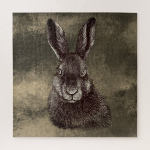 Hare, konijn, tekening legpuzzel