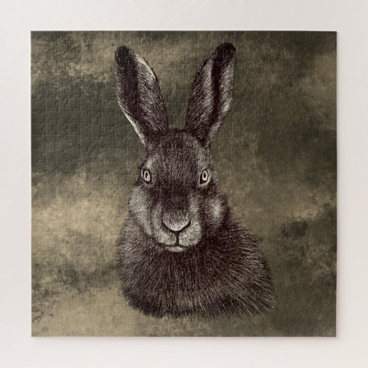 Hare, konijn, tekening legpuzzel (Verticaal)
