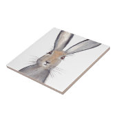 Hare konijnenkonijnenbos waterverf tegeltje (Zijkant)