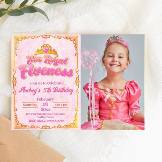 Hare Koninklijke Fiveness - Meisje 5e verjaardag U Kaart