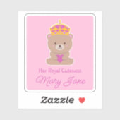 Hare koninklijke schattigheid | Grappige Schattige Sticker (Vel)