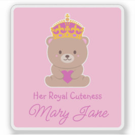 Hare koninklijke schattigheid | Grappige Schattige Sticker