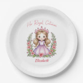 Hare Koninklijke Schoonheid Prinses Roze Papieren Bordje (Voorkant)