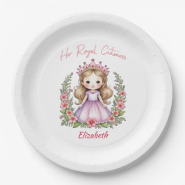 Hare Koninklijke Schoonheid Prinses Roze Papieren Bordje