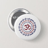 Hare Krishna Aum Om Mantra Symbol Chanting Hinduis Ronde Button 5,7 Cm (Voorkant /achterkant)