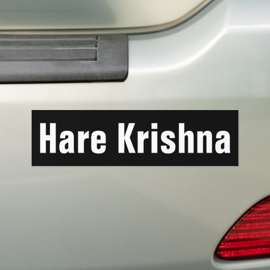 hare Krishna Bumpersticker (Op auto)