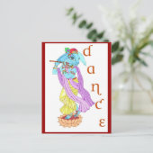 Hare Krishna Dance Briefkaart (Staand voorkant)