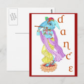 Hare Krishna Dance Briefkaart (Voorkant / Achterkant)