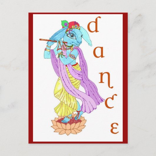 Hare Krishna Dance Briefkaart (Voorkant)