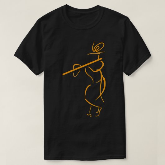 Hare Krishna Flute Art Krishna Lover T-shirt (Design voorkant)