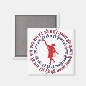 Hare Krishna Follower Devotee danto Kirtan Magneet (Voorkant / Achterkant)