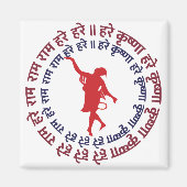 Hare Krishna Follower Devotee danto Kirtan Magneet (Voorkant)