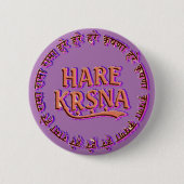 Hare Krishna (Hare Krsna) Ronde Button 5,7 Cm (Voorkant)