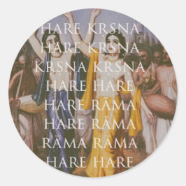 Hare Krishna Hare Rama Ronde Sticker