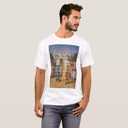 Hare Krishna Hare Rama T-shirt (Voorkant volledig)