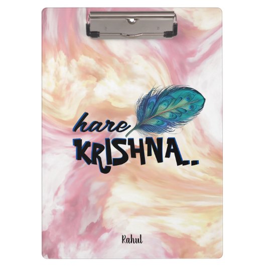 "Hare Krishna" Hindu Klembord (Voorkant)
