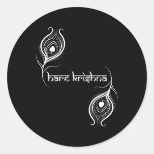 Hare Krishna Krishna Ronde Sticker