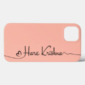Hare Krishna kunst typografie iPhone / iPad case (Achterkant (horizontaal))