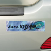 "Hare Krishna" Peacock Feather Hindu Bumpersticker (Op auto)