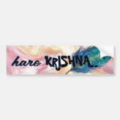 "Hare Krishna" Peacock Feather Hindu Bumpersticker (Voorkant)