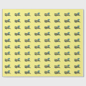 "Hare Krishna" Peacock Feather Hindu Cadeaupapier (Vlak)