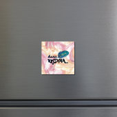 "Hare Krishna" Peacock Feather Hindu Magneet