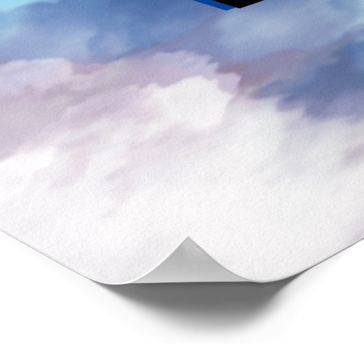 "Hare Krishna" Peacock Feather Hindu Poster (Hoek)