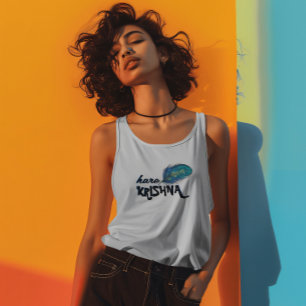 "Hare Krishna" Peacock Feather Hindu Tanktop