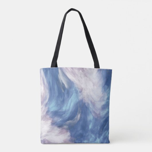 "Hare Krishna" Peacock Feather Hindu Tote Bag (Achterkant)