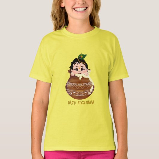 Hare Krishna Radha india - Krishna kunst T-shirt (Voorkant)