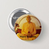 Hare Krishna Ronde Button 5,7 Cm (Voorkant /achterkant)