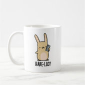Hare-llo Daar Funny Hare Rabbit Pun Koffiemok (Links)