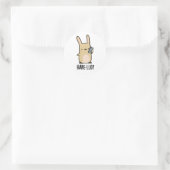 Hare-llo Daar Funny Hare Rabbit Pun Ronde Sticker (Tas)