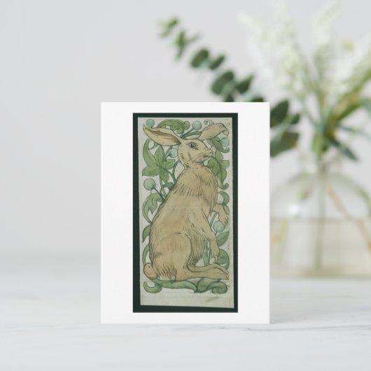 Hare (m/v op papier) briefkaart (Staand voorkant)