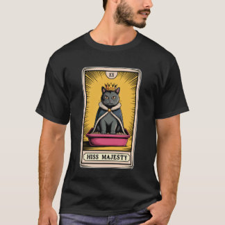 Hare Majesteit Kat Tarotkaart Kattenbak Grappige K T-shirt