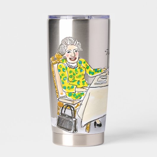 Hare Majesteit, Koningin Elizabeth II Geïsoleerde Drinkbeker (Voorkant)