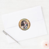 Hare Majesteit, Koningin Marie Antoinette, Ronde z Ronde Sticker (Envelop)